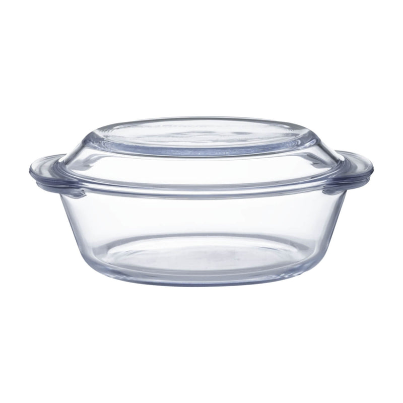 Mason Cash Classic Round Glass 2 Litre Casserole Dish with Lid