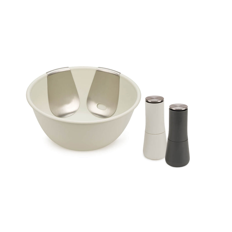 Buy Joseph Joseph Salad Bowl with 2 Piece Servers & Mill Set Stone