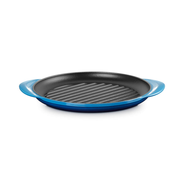 Le Creuset Classic Cast Iron 25cm Round Grill - Azure