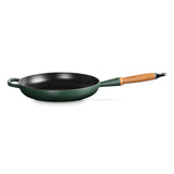 Le Creuset Signature Cast Iron 28cm Frying Pan with Wooden Handle - Forêt