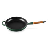Le Creuset Signature Cast Iron 28cm Frying Pan with Wooden Handle - Forêt