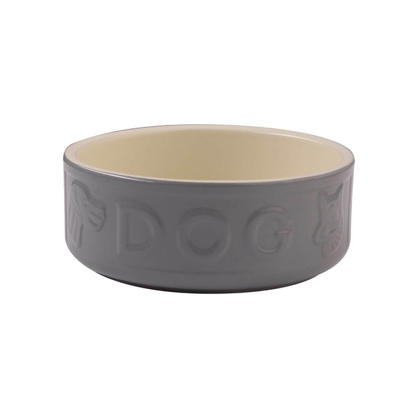 Mason Cash Stoneware 15cm Lettered Dog Bowl - Grey