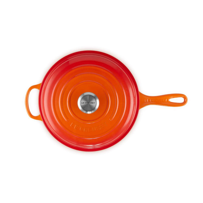 Le Creuset Signature 26cm Cast Iron Cassadou with Handle - Volcanic