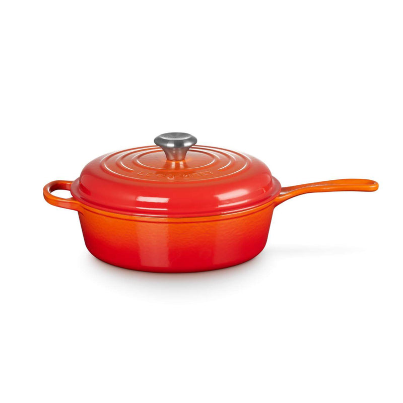 Le Creuset Signature 26cm Cast Iron Cassadou with Handle - Volcanic