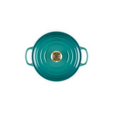 Le Creuset Signature Cast Iron 20cm Round Casserole - Bleu Riviera