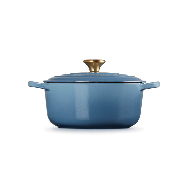 Le Creuset Signature 20cm Cast Iron Round Casserole - Chambray