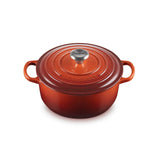 Le Creuset Signature Cast Iron 20cm Round Casserole - Cayenne