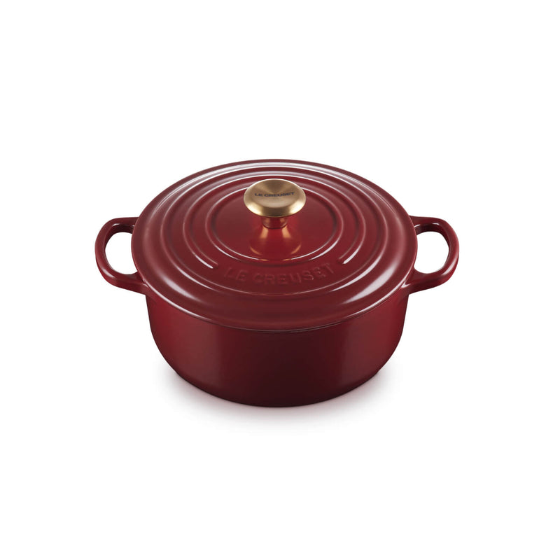 Le Creuset Signature Cast Iron 20cm Round Casserole - Garnet