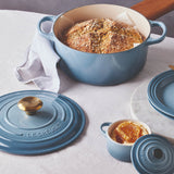 Le Creuset Signature 24cm Cast Iron Round Casserole - Chambray