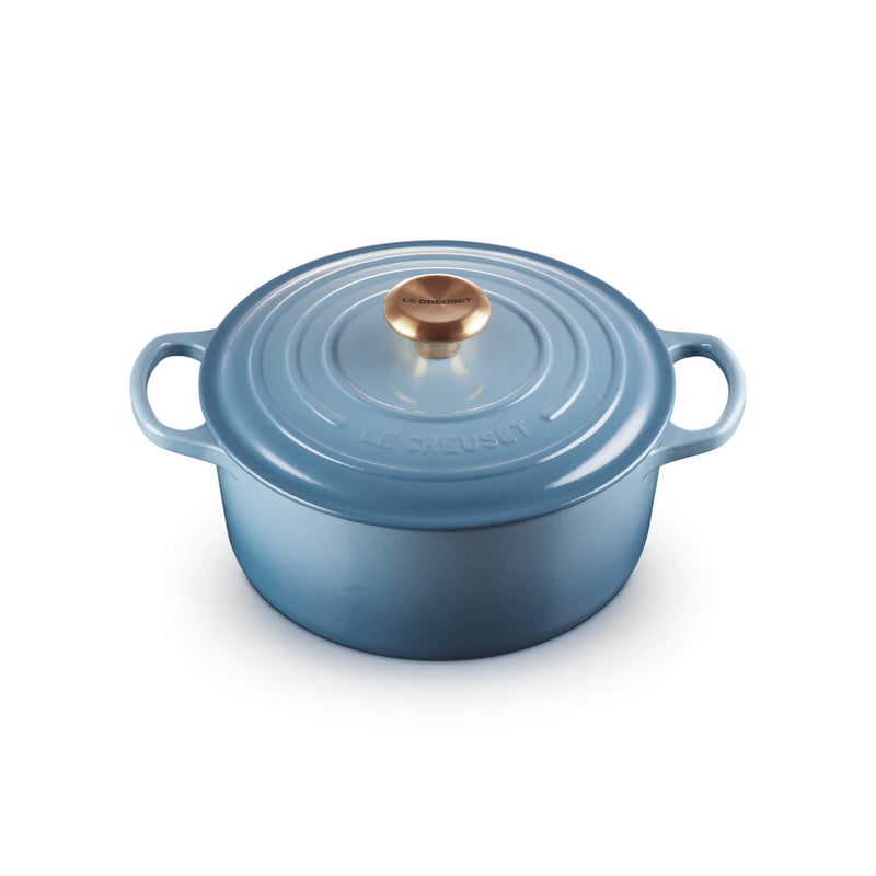 Le Creuset Signature 24cm Cast Iron Round Casserole - Chambray