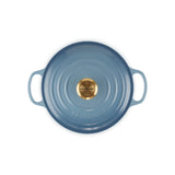 Le Creuset Signature 24cm Cast Iron Round Casserole - Chambray