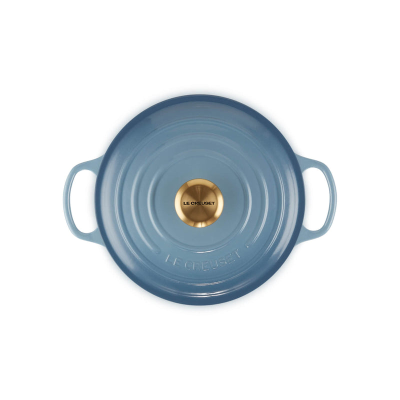 Le Creuset Signature Cast Iron 24cm Round Casserole - Chambray