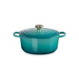 Le Creuset Signature Cast Iron 26cm Round Casserole - Bleu Riviera
