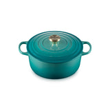 Le Creuset Signature Cast Iron 26cm Round Casserole - Bleu Riviera