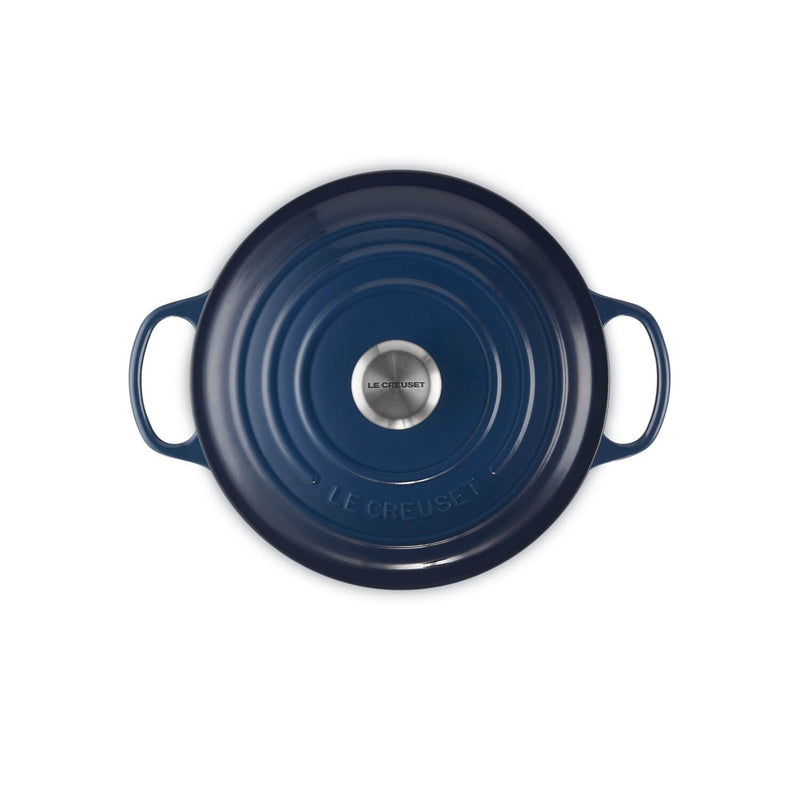 Le Creuset Signature 26cm Cast Iron Round Casserole - Ink