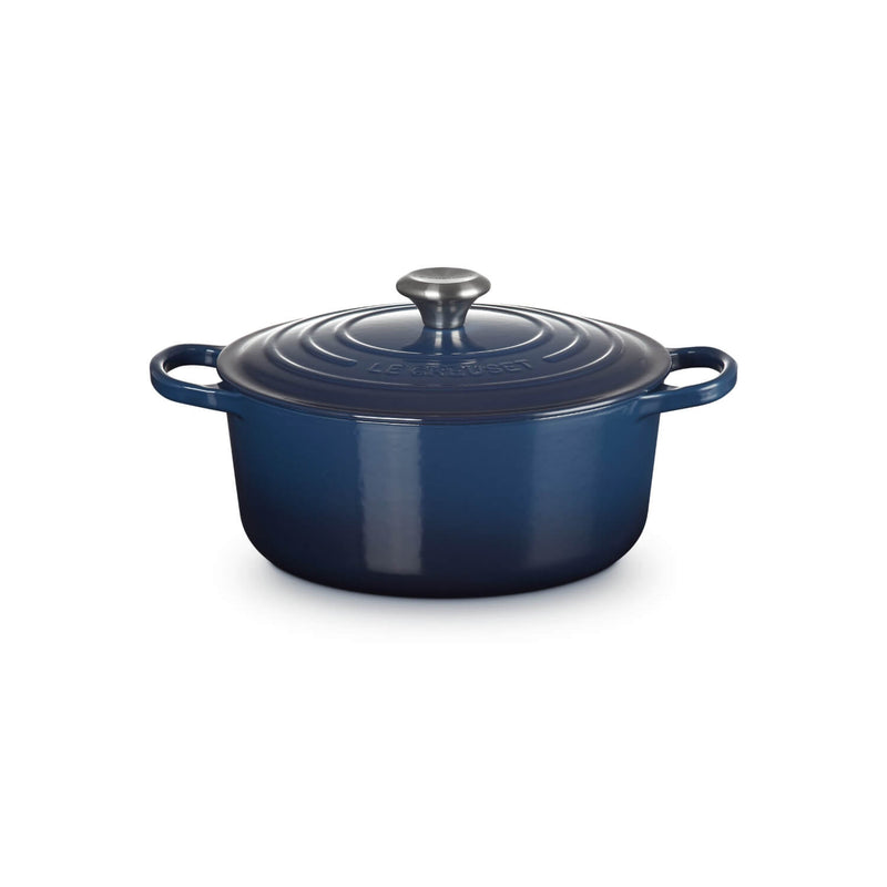 Le Creuset Signature 26cm Cast Iron Round Casserole - Ink