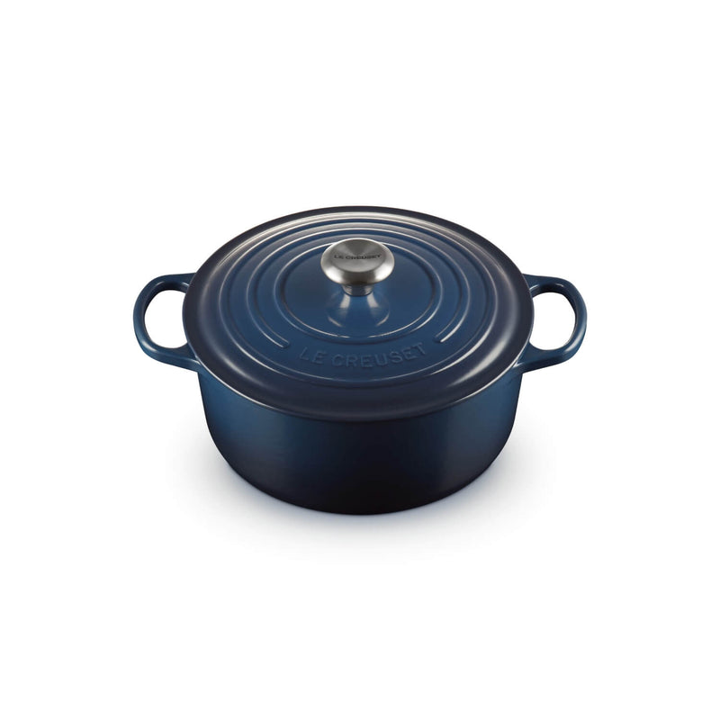 Le Creuset Signature 26cm Cast Iron Round Casserole - Ink