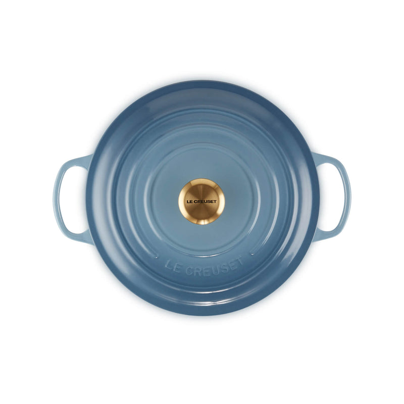 Le Creuset Signature 28cm Cast Iron Round Casserole - Chambray