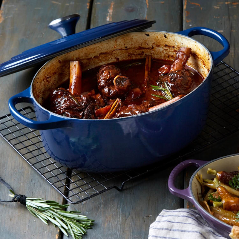 Le Creuset Signature 27cm Cast Iron Oval Casserole - Ink