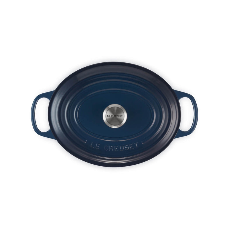 Le Creuset Signature 27cm Cast Iron Oval Casserole - Ink