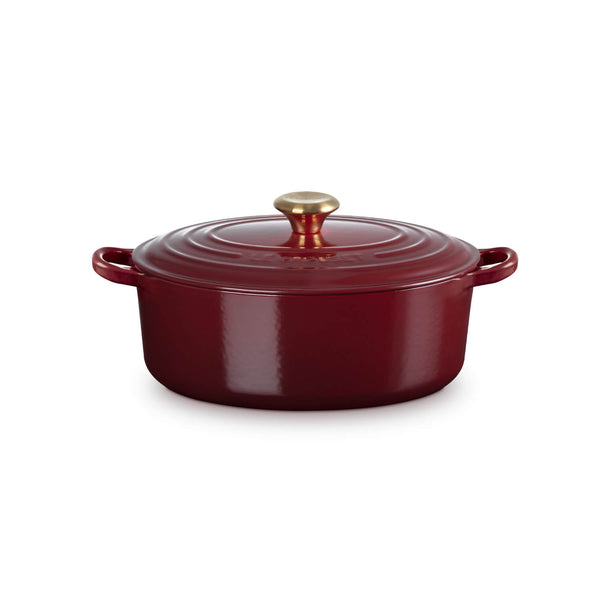 Le Creuset Signature Cast Iron 27cm Oval Casserole - Garnet