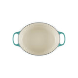 Le Creuset Signature Cast Iron 29cm Oval Casserole - Bleu Riviera