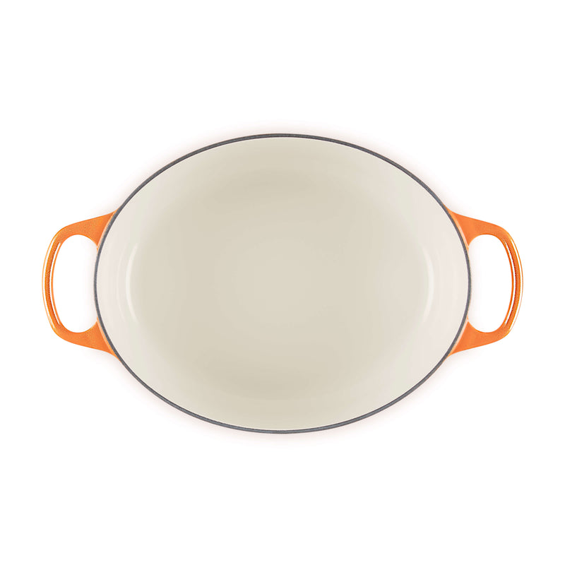 Le Creuset Limited Edition Signature 29cm Cast Iron Oval Casserole - Flamme Doree
