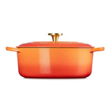 Le Creuset Limited Edition Signature 29cm Cast Iron Oval Casserole - Flamme Doree