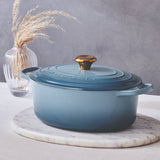 Le Creuset Signature 29cm Cast Iron Oval Casserole - Chambray