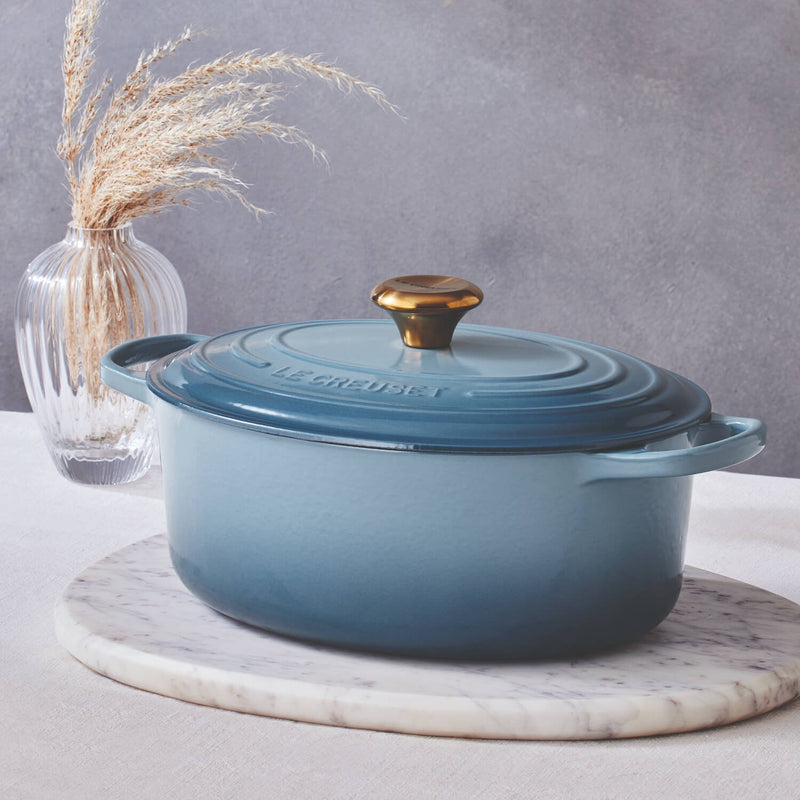 Le Creuset Signature 29cm Cast Iron Oval Casserole - Chambray