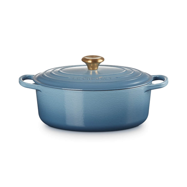 Le Creuset Signature Cast Iron 29cm Oval Casserole - Chambray