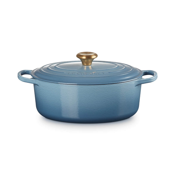 Le Creuset Signature 29cm Cast Iron Oval Casserole - Chambray