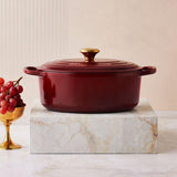 Le Creuset Signature Cast Iron 29cm Oval Casserole - Garnet