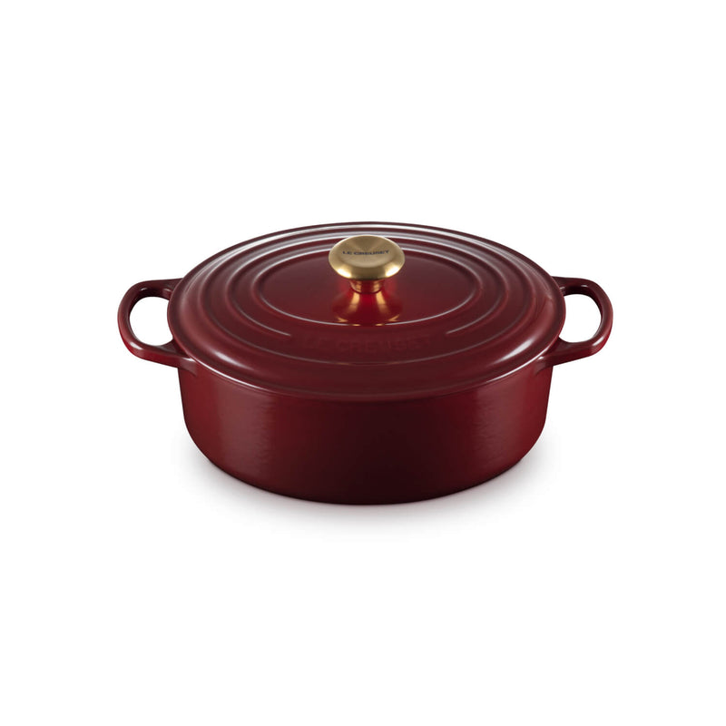 Le Creuset Signature Cast Iron 29cm Oval Casserole - Garnet