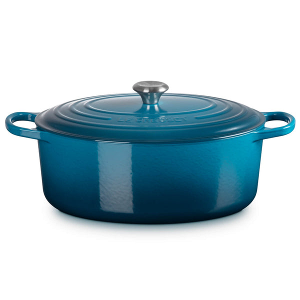 Le Creuset Signature 35cm Cast Iron Oval Casserole - Deep Teal