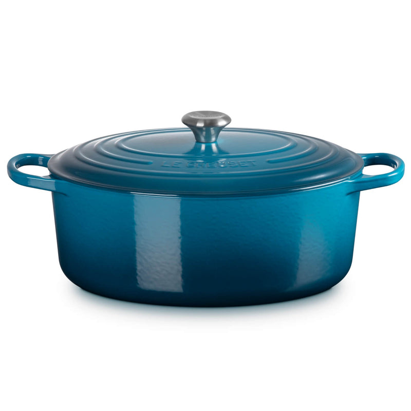 Le Creuset Signature 35cm Cast Iron Oval Casserole - Deep Teal