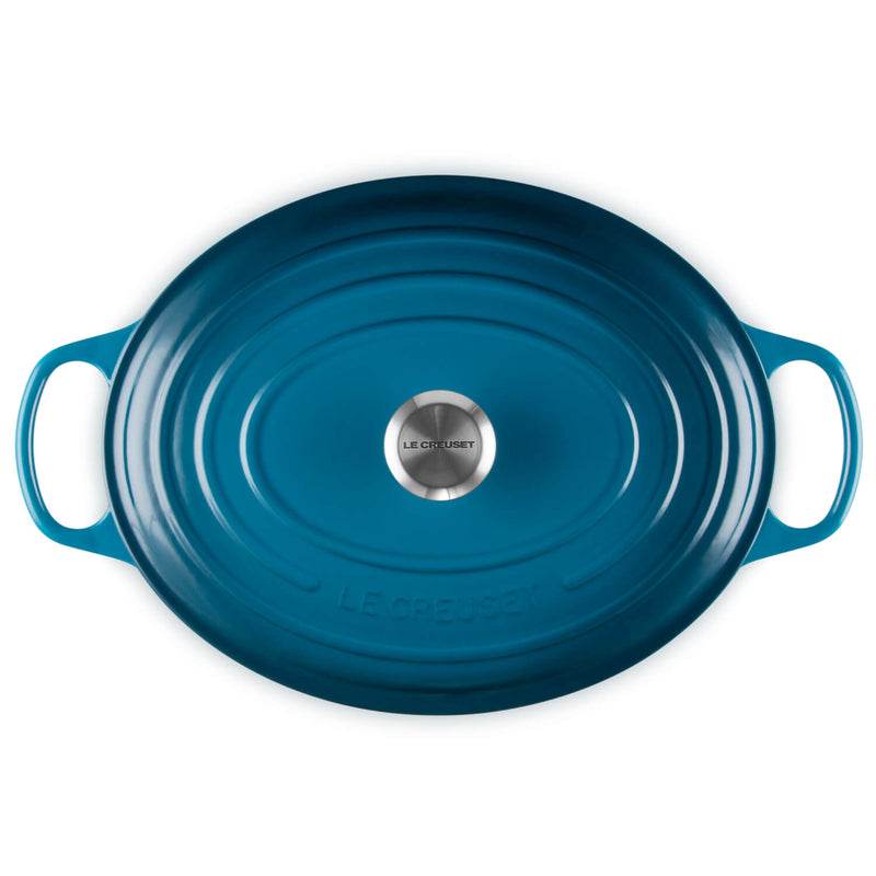 Le Creuset Signature 35cm Cast Iron Oval Casserole - Deep Teal
