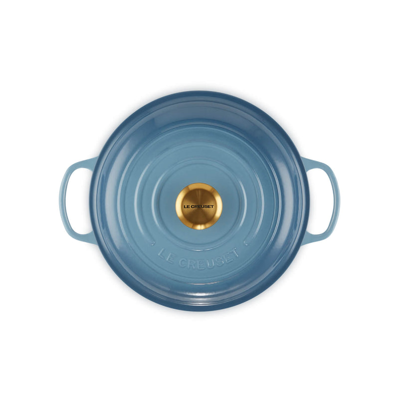 Le Creuset Signature Cast Iron 26cm Shallow Round Casserole - Chambray