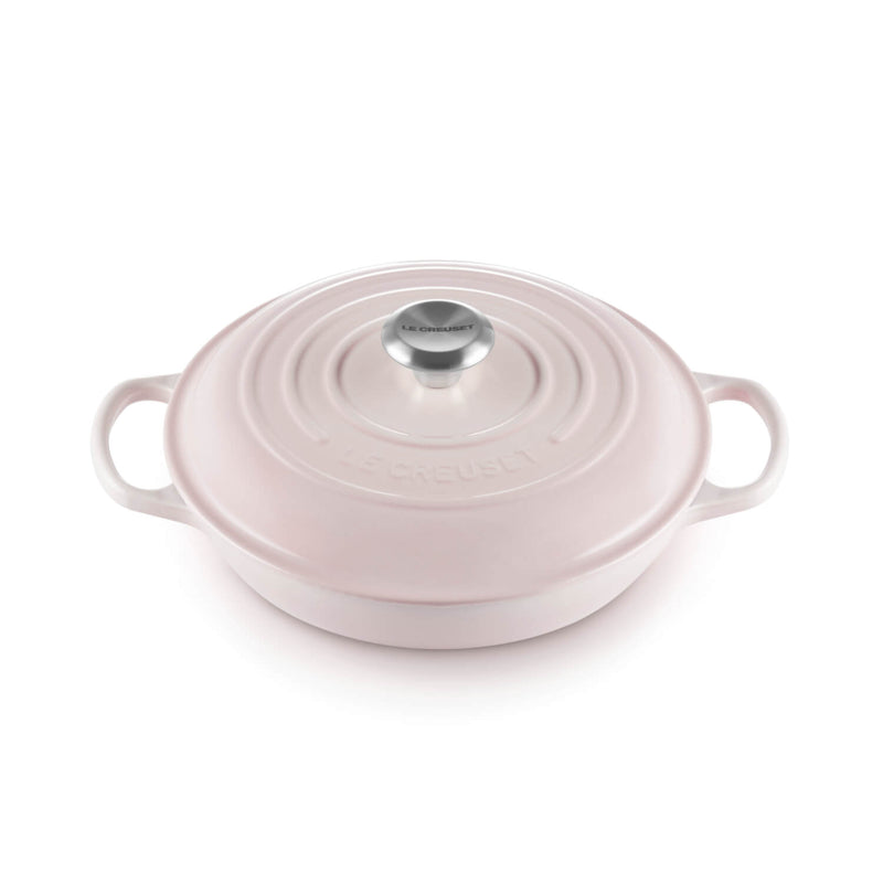 Le Creuset Signature Cast Iron 26cm Shallow Casserole - Shell Pink