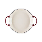 Le Creuset Signature Cast Iron 26cm Shallow Round Casserole - Garnet