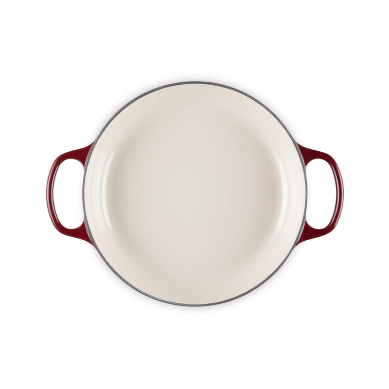 Le Creuset Signature Cast Iron 26cm Shallow Round Casserole - Garnet