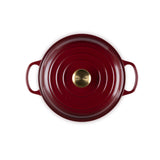 Le Creuset Signature Cast Iron 26cm Shallow Round Casserole - Garnet