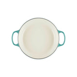 Le Creuset Signature Cast Iron 30cm Round Shallow Casserole - Bleu Riviera