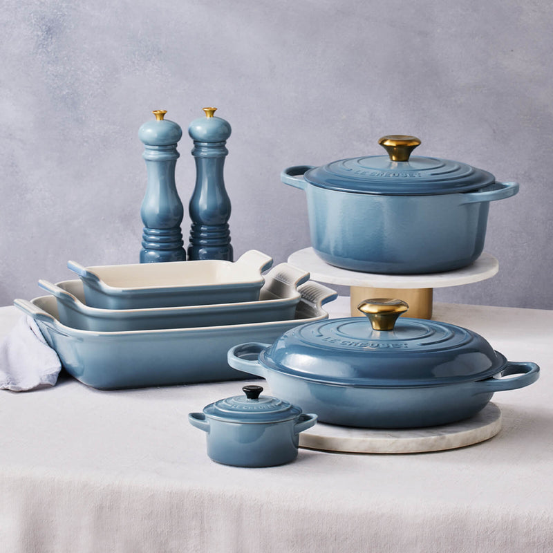 Le Creuset Signature Cast Iron 30cm Shallow Round Casserole - Chambray