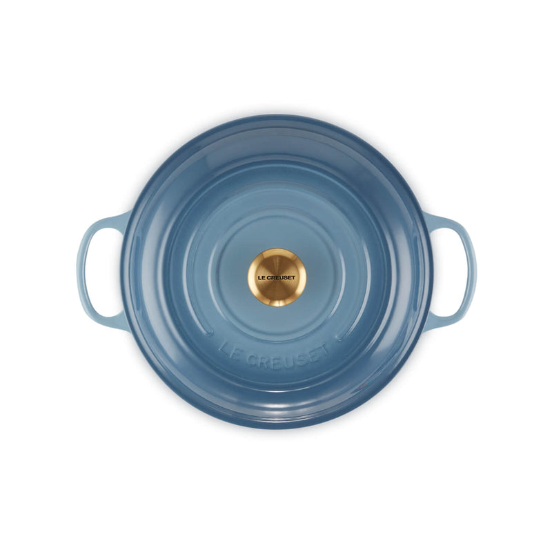 Le Creuset Signature Cast Iron 30cm Shallow Round Casserole - Chambray