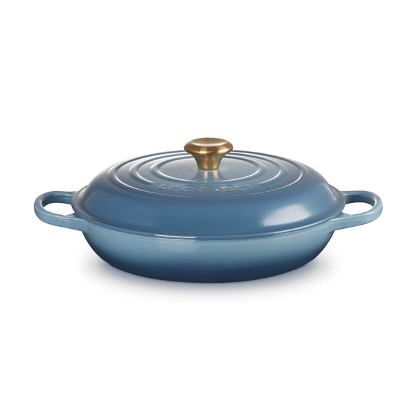 Le Creuset Signature Cast Iron 30cm Shallow Round Casserole - Chambray