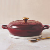 Le Creuset Signature Cast Iron 30cm Shallow Round Casserole - Garnet