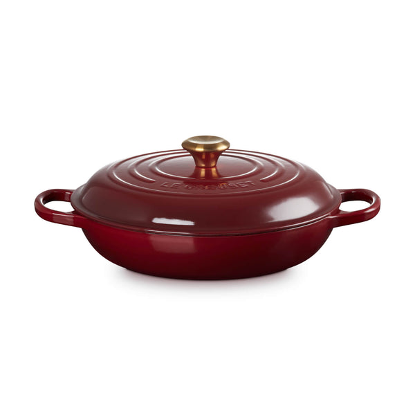 Le Creuset Signature Cast Iron 30cm Shallow Round Casserole - Garnet