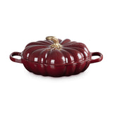 Le Creuset Halloween Signature Cast Iron 28cm Pumpkin Shallow Casserole - Garnet