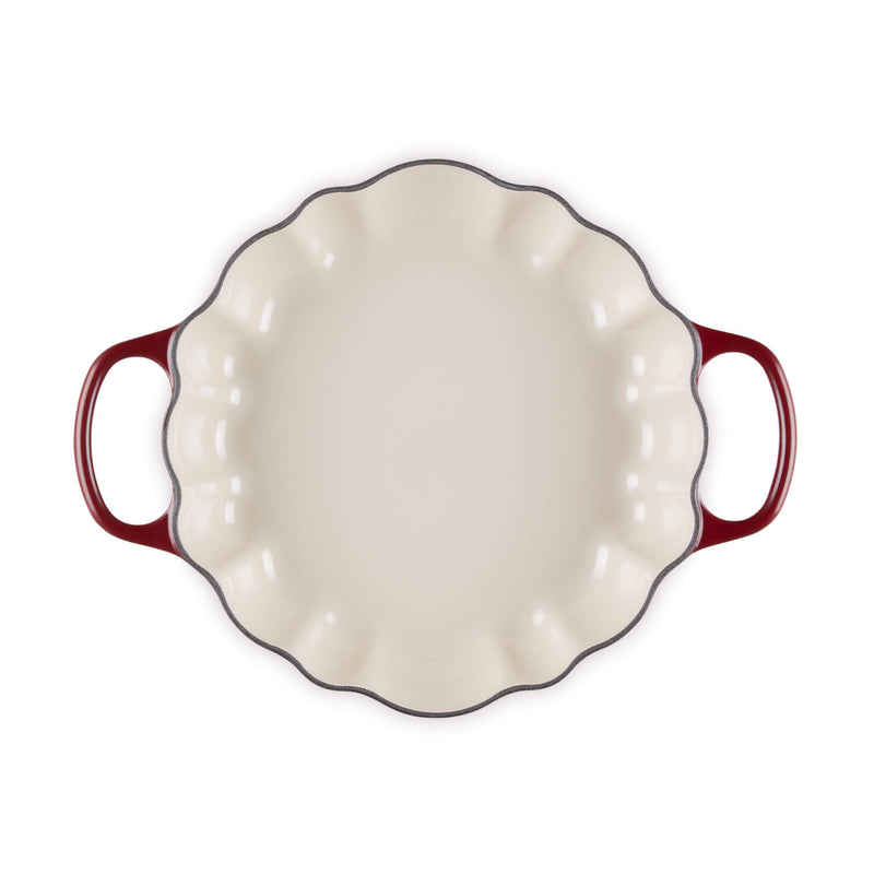 Le Creuset Halloween Signature Cast Iron 28cm Pumpkin Shallow Casserole - Garnet